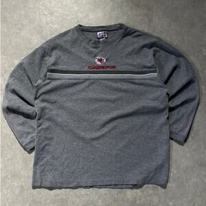90s Vintage Kansas City Chiefs Grey Long Sleeve Shirt Size L